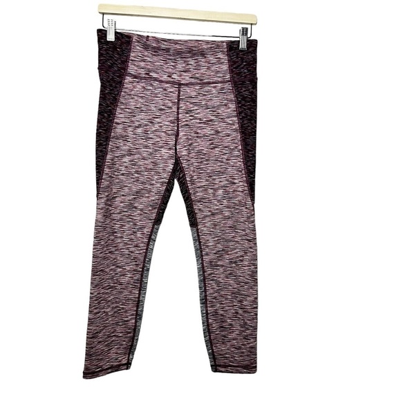GAP FIT PINK MAROON PURPLE LEGGING SIZE MEDIUM BLACKOUT TECHNOLOGY 23” INSEAM - Picture 7 of 7